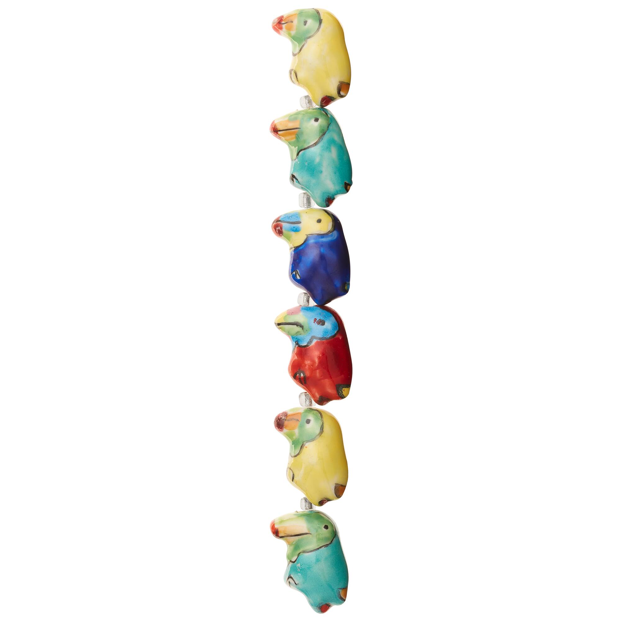 Ceramic Toucan Beads, 22mm by Bead Landing™